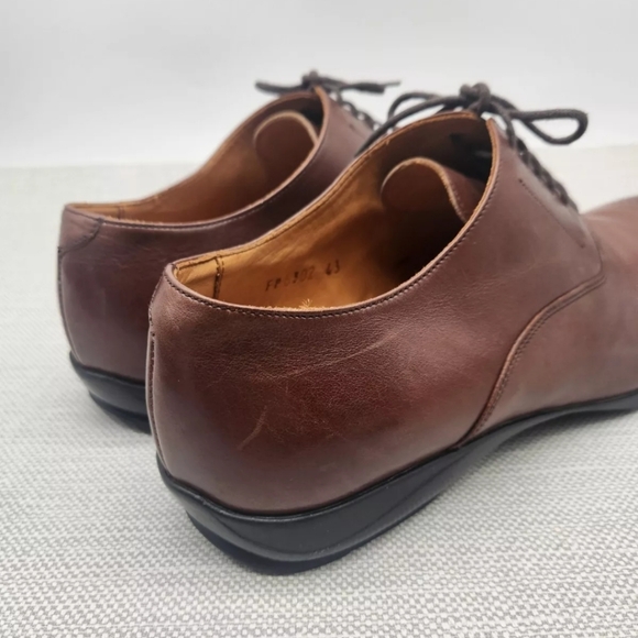 Finsbury Size 43 Brown Leather Oxford Dress Shoes Men - Picture 8 of 14